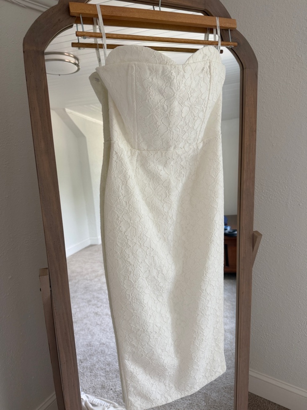 Club L London Lace Bardot Midi dress